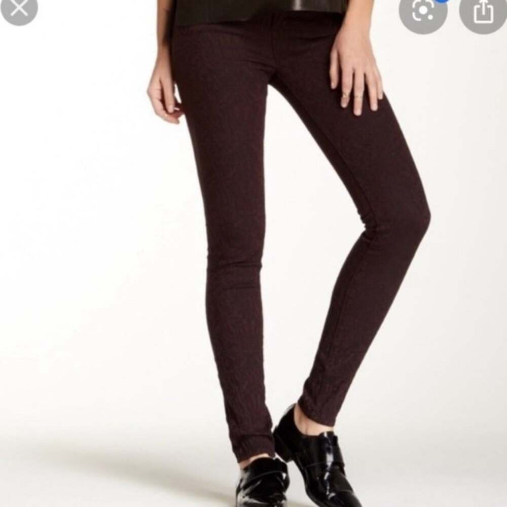 Vince Maroon Mulberry Stretch Skinny Jeans 27